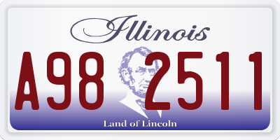 IL license plate A982511