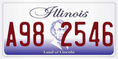 IL license plate A982546