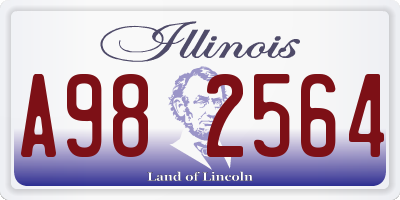 IL license plate A982564