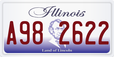 IL license plate A982622