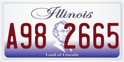 IL license plate A982665