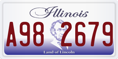 IL license plate A982679