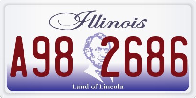 IL license plate A982686