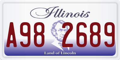 IL license plate A982689
