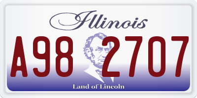 IL license plate A982707