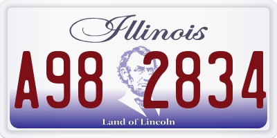 IL license plate A982834