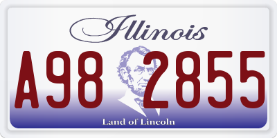 IL license plate A982855