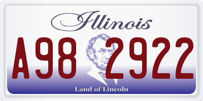 IL license plate A982922