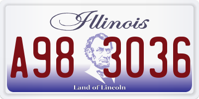 IL license plate A983036