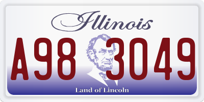 IL license plate A983049