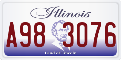 IL license plate A983076