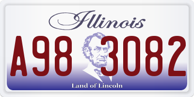 IL license plate A983082