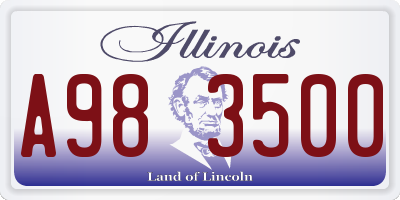 IL license plate A983500
