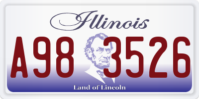IL license plate A983526