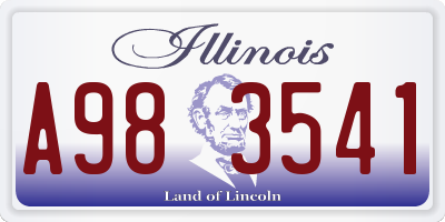 IL license plate A983541