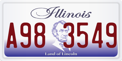 IL license plate A983549