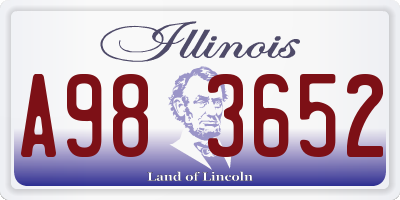 IL license plate A983652