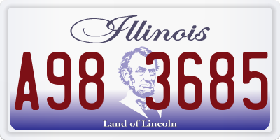 IL license plate A983685