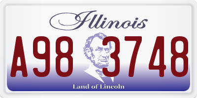 IL license plate A983748