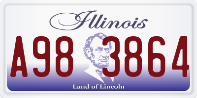 IL license plate A983864