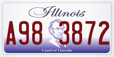 IL license plate A983872
