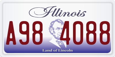 IL license plate A984088
