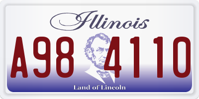 IL license plate A984110