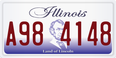 IL license plate A984148