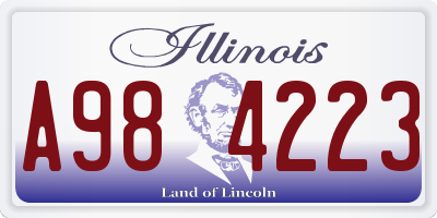 IL license plate A984223