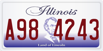 IL license plate A984243