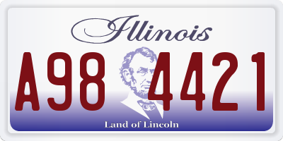 IL license plate A984421