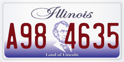 IL license plate A984635