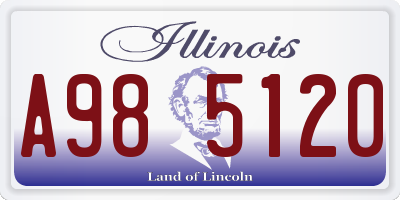 IL license plate A985120