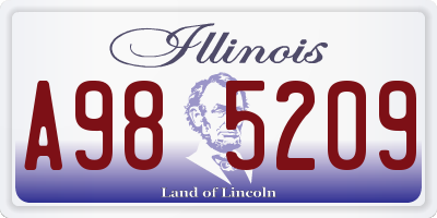 IL license plate A985209