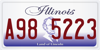 IL license plate A985223