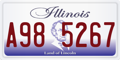 IL license plate A985267