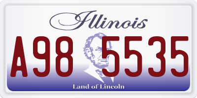 IL license plate A985535