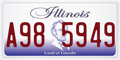 IL license plate A985949