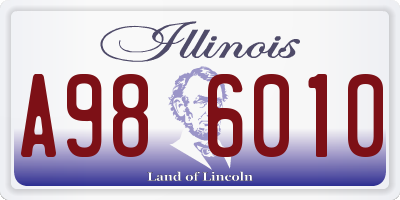 IL license plate A986010