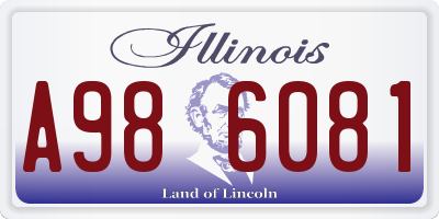 IL license plate A986081