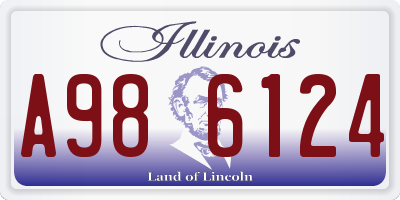 IL license plate A986124