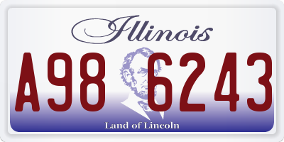 IL license plate A986243