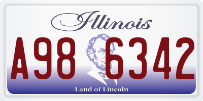 IL license plate A986342
