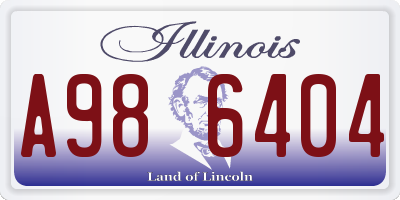 IL license plate A986404