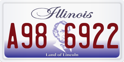 IL license plate A986922