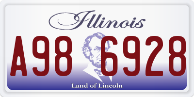 IL license plate A986928