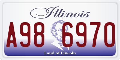 IL license plate A986970