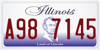 IL license plate A987145