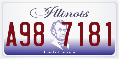 IL license plate A987181