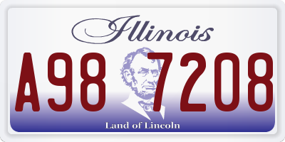 IL license plate A987208